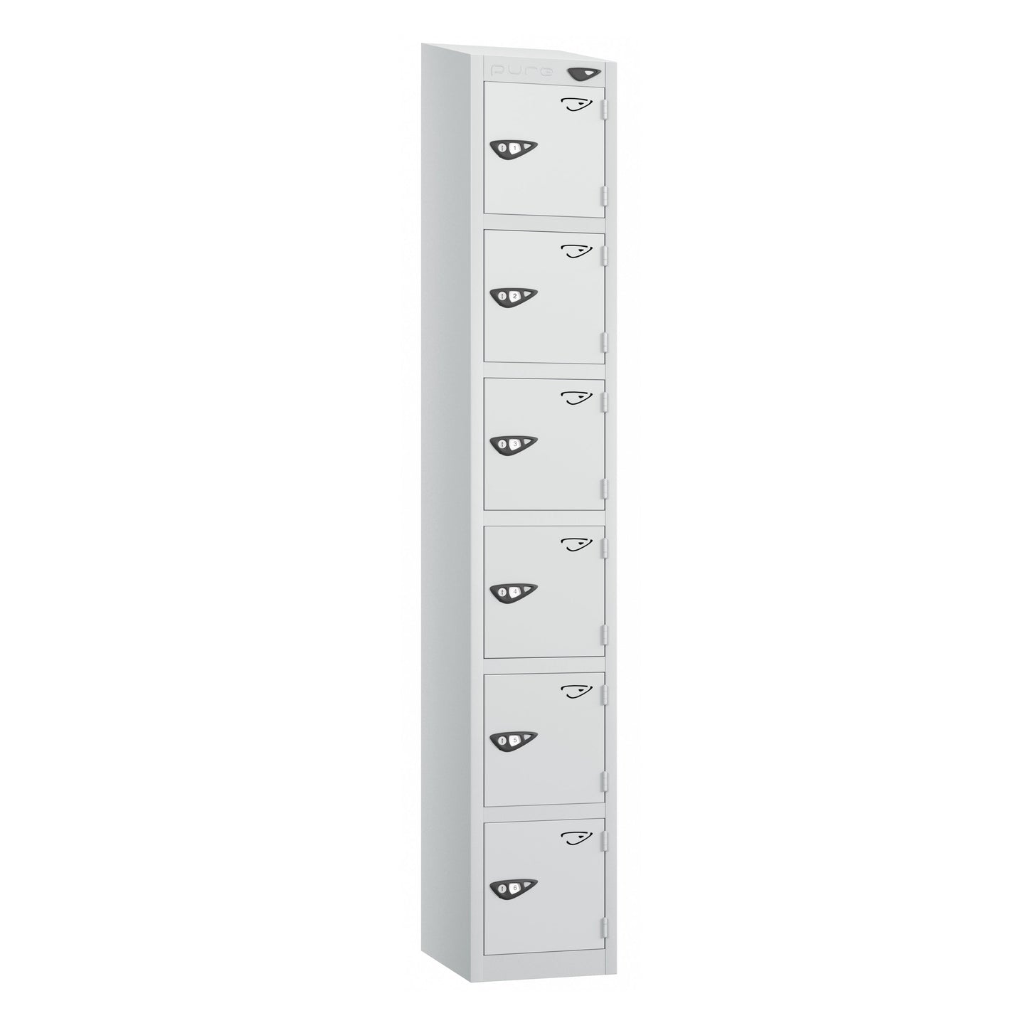 Pure Prime 6 Door Sloping Top Locker H1950/1800xW450xD450mm