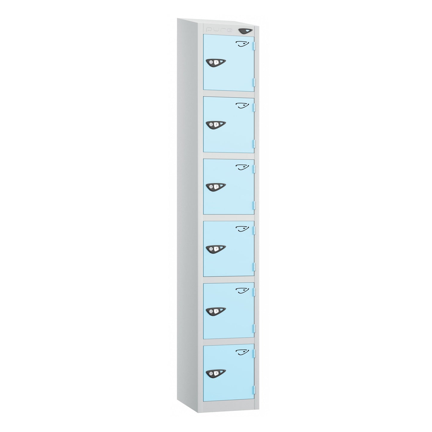 Pure Prime 6 Door Sloping Top Locker H1950/1800xW450xD450mm