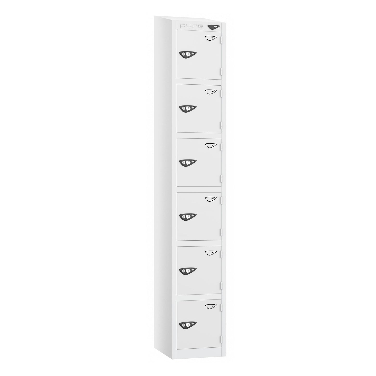 Pure Prime 6 Door Sloping Top Locker H1950/1800xW450xD450mm