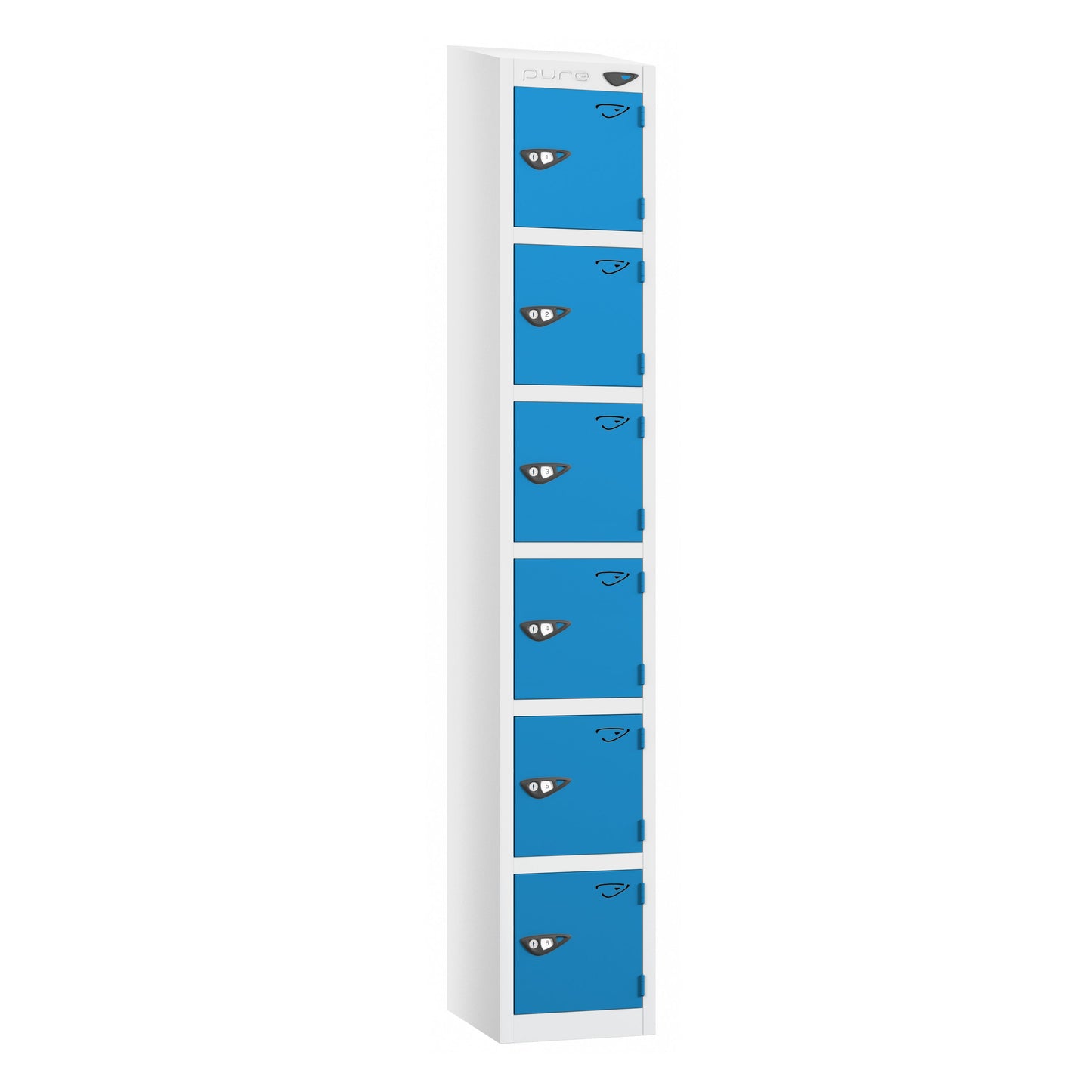 Pure Prime 6 Door Sloping Top Locker H1950/1800xW450xD450mm