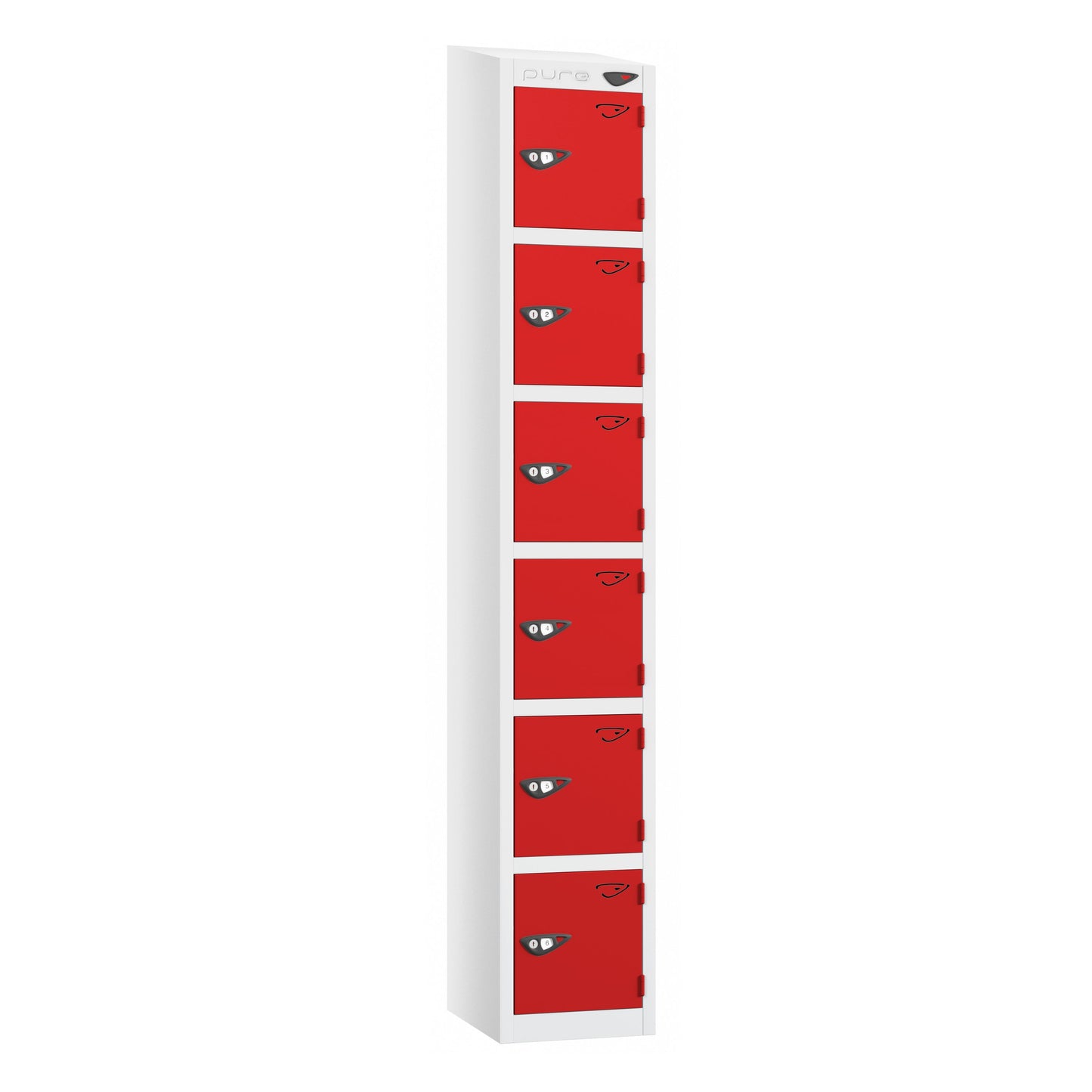 Pure Prime 6 Door Sloping Top Locker H1950/1800xW450xD450mm