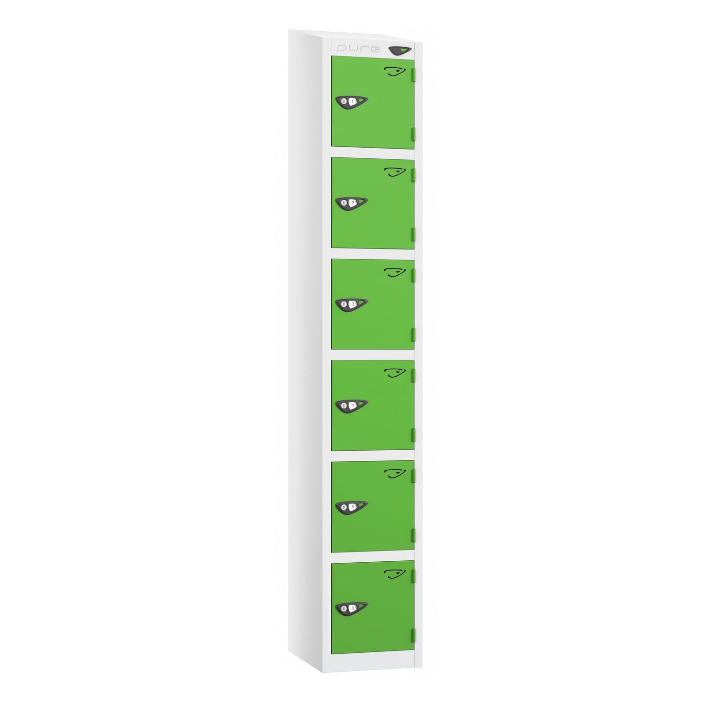 Pure Prime 6 Door Sloping Top Locker H1950/1800xW450xD450mm
