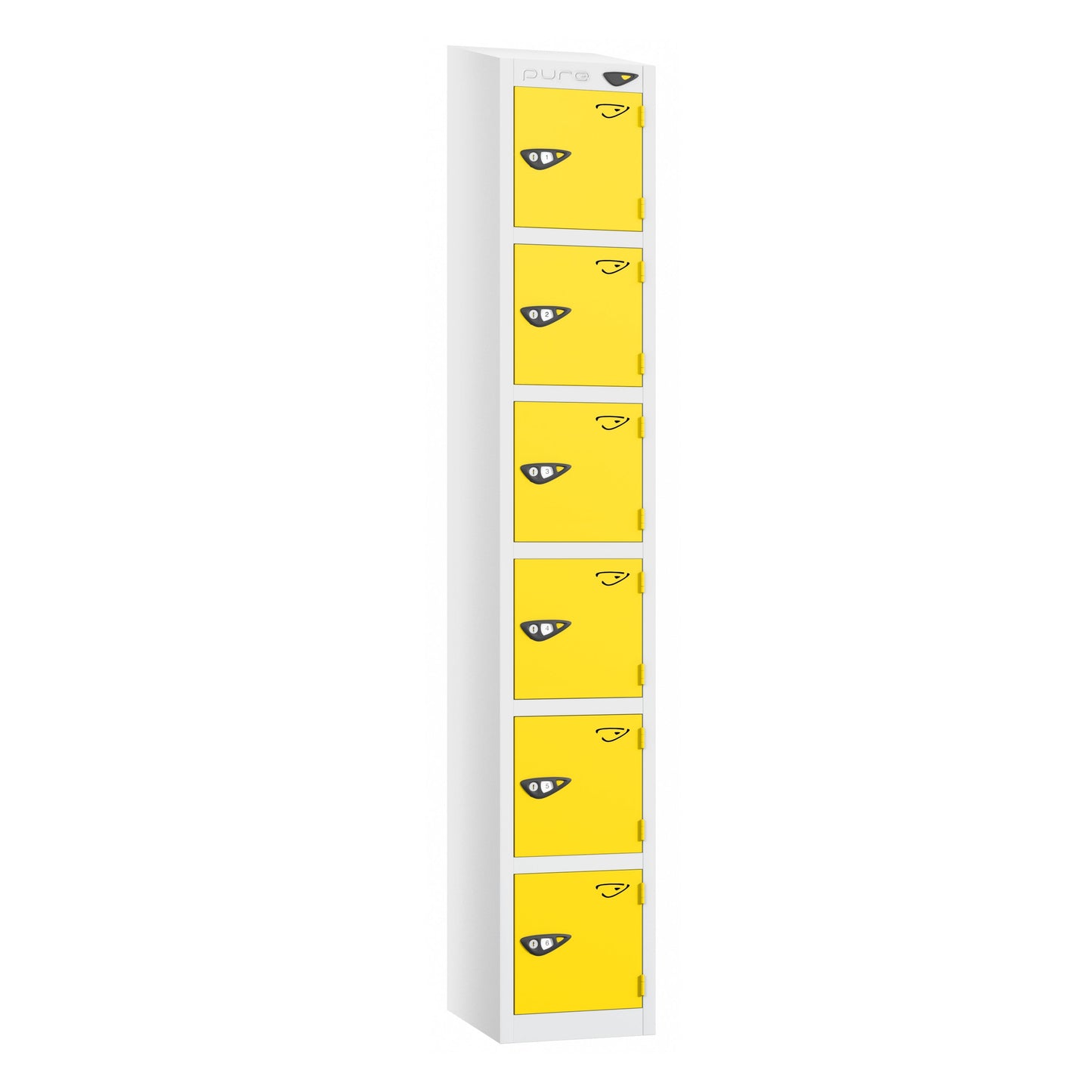 Pure Prime 6 Door Sloping Top Locker H1950/1800xW450xD450mm