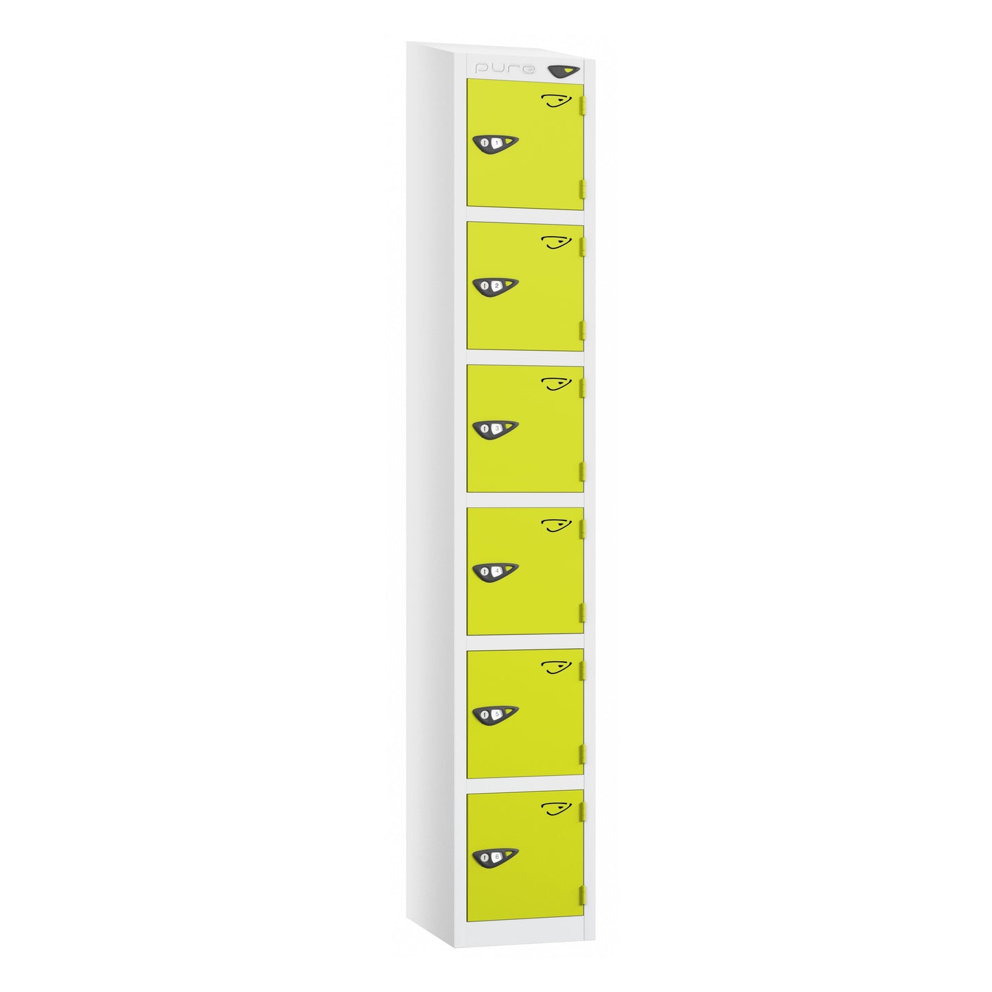 Pure Prime 6 Door Sloping Top Locker H1950/1800xW450xD450mm