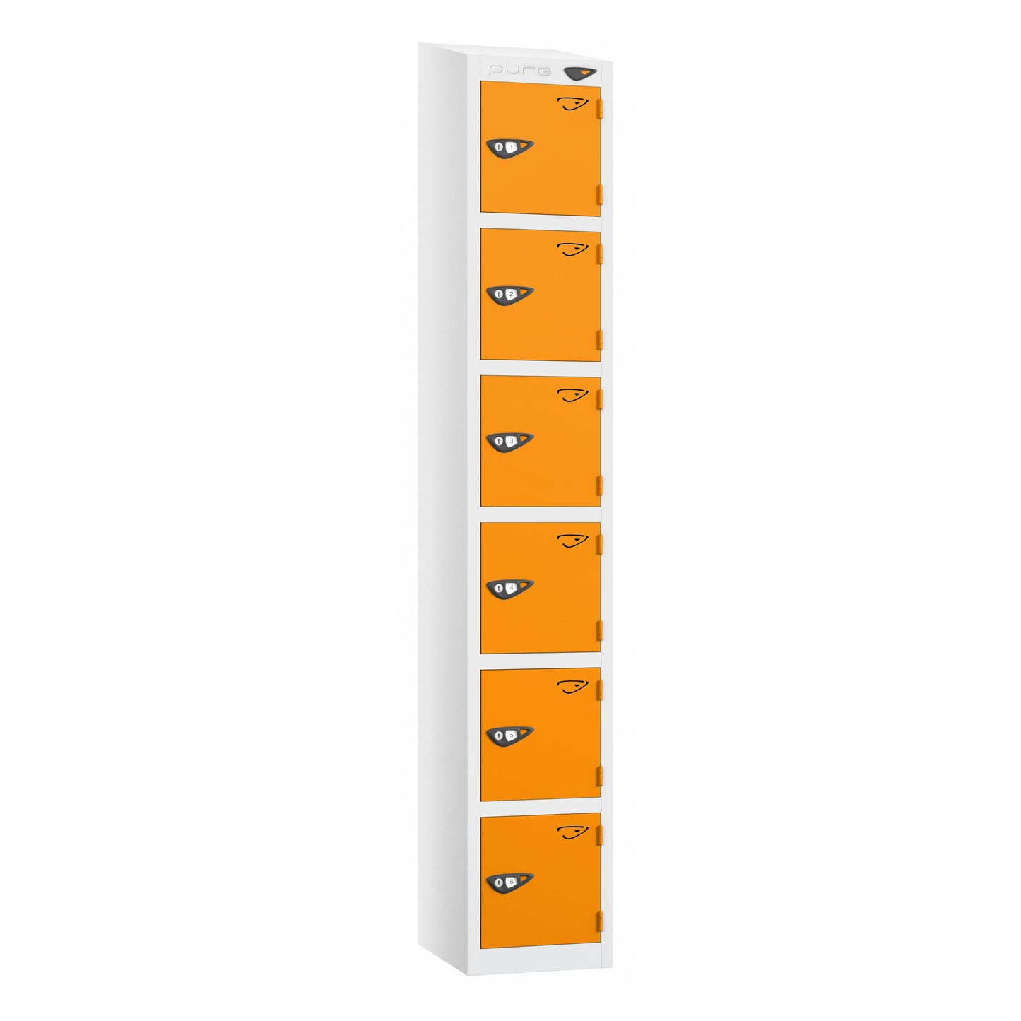 Pure Prime 6 Door Sloping Top Locker H1950/1800xW450xD450mm