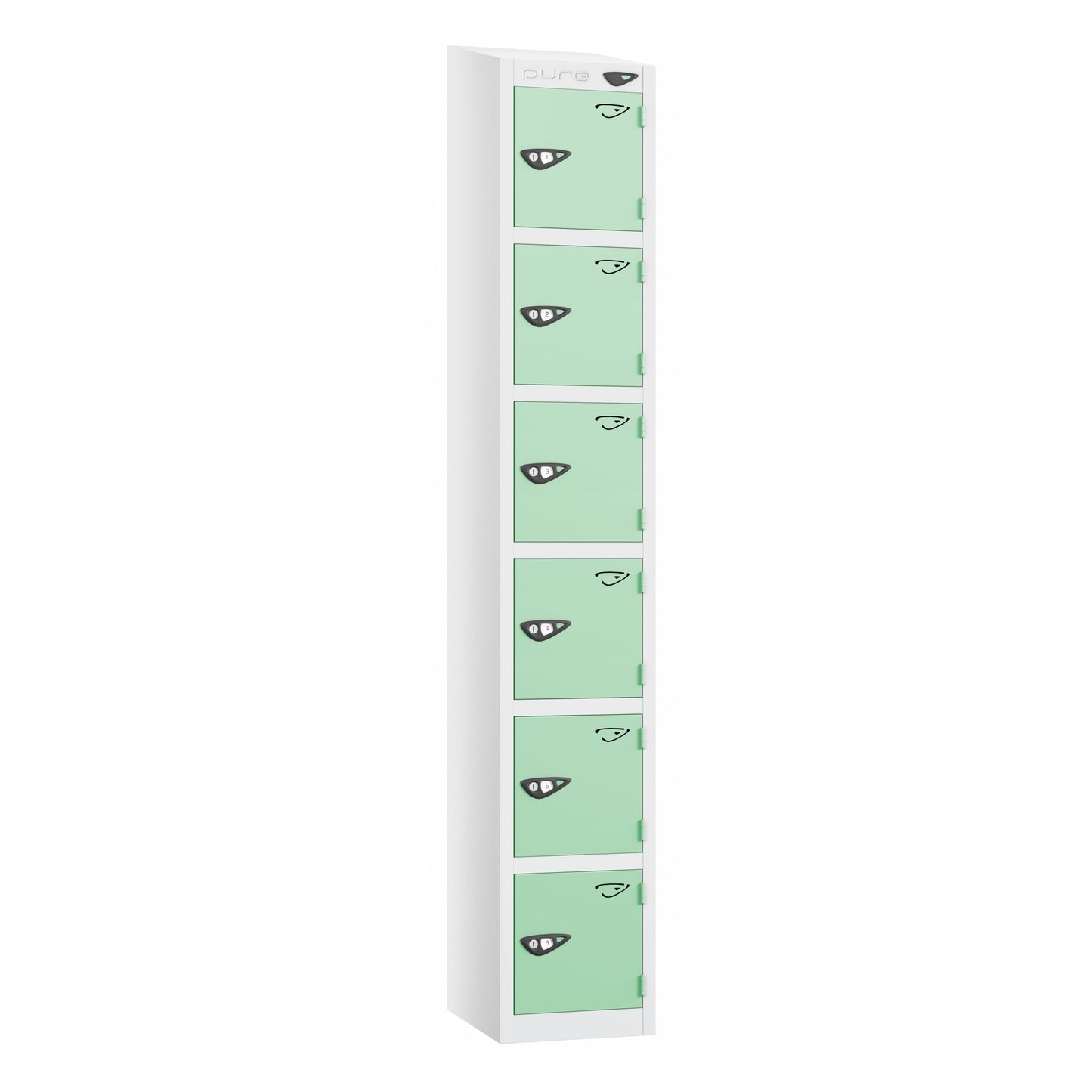 Pure Prime 6 Door Sloping Top Locker H1950/1800xW450xD450mm