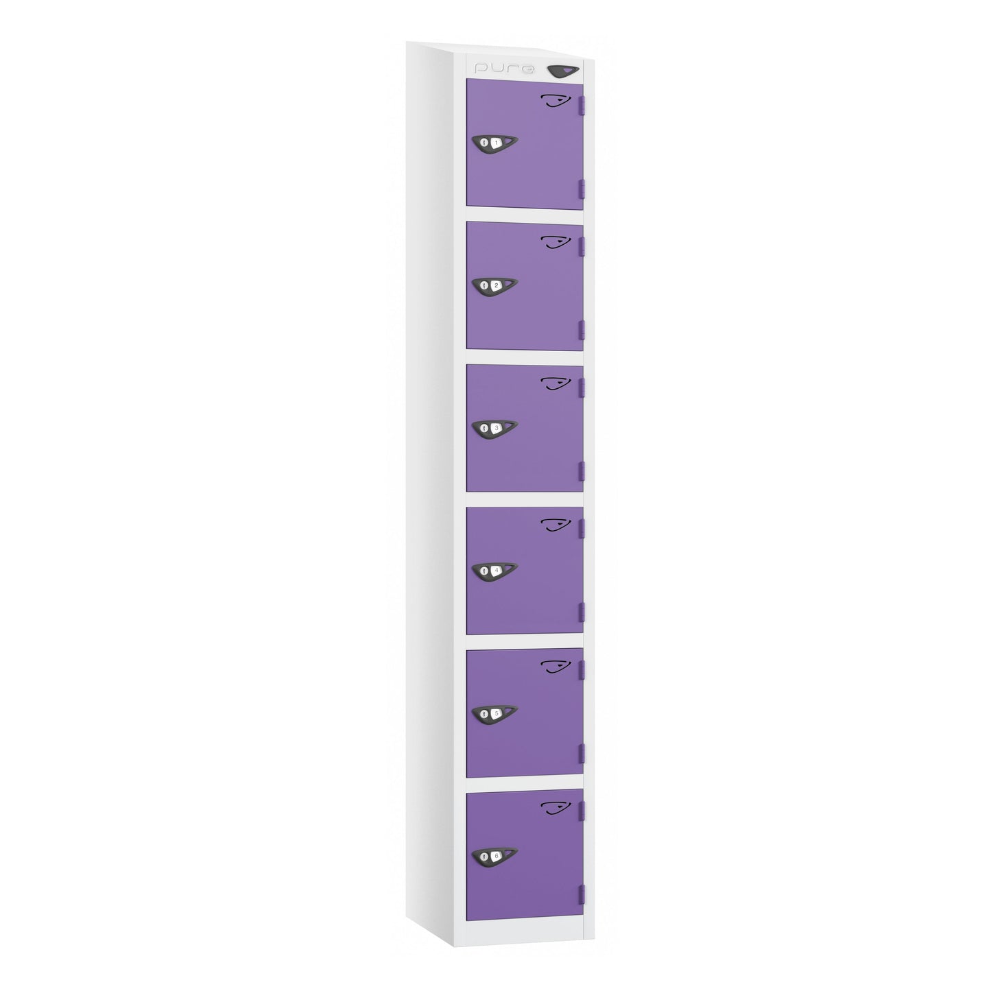 Pure Prime 6 Door Sloping Top Locker H1950/1800xW450xD450mm