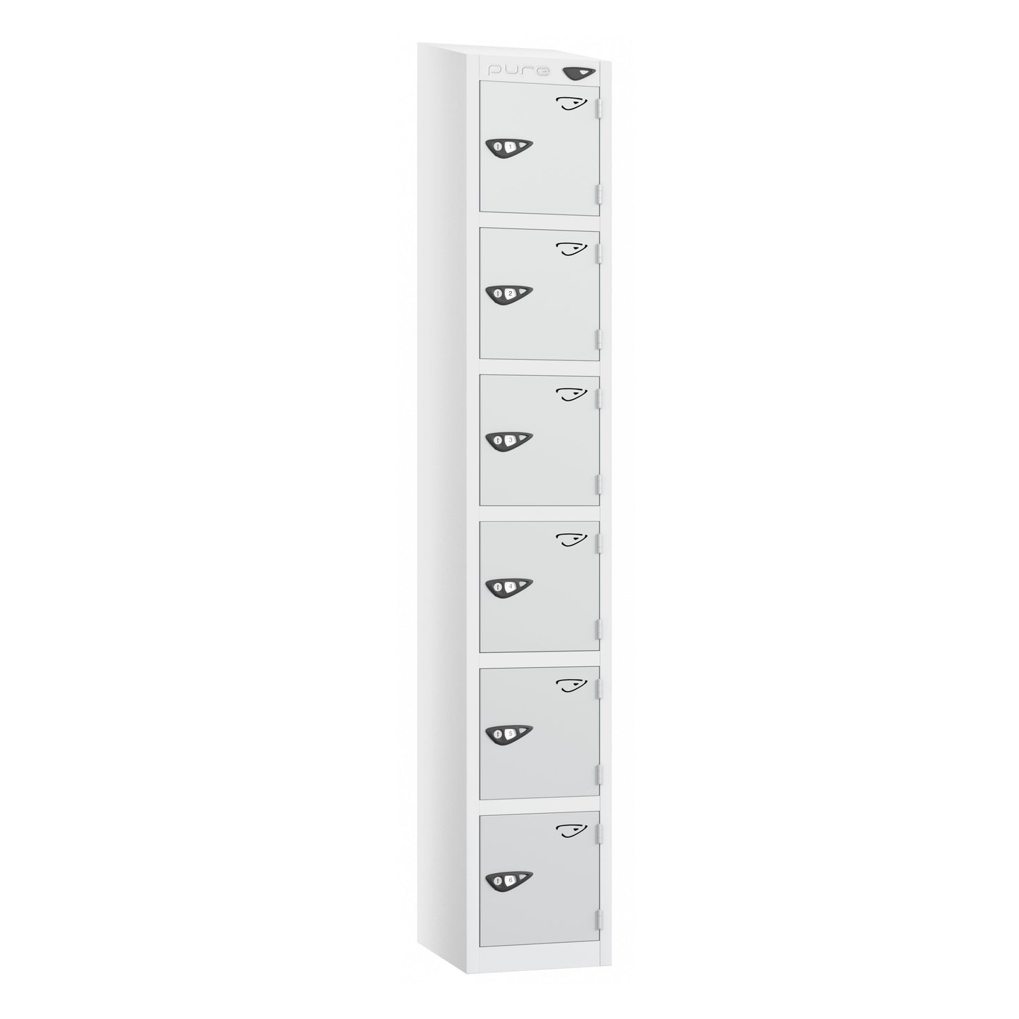 Pure Prime 6 Door Sloping Top Locker H1950/1800xW450xD450mm