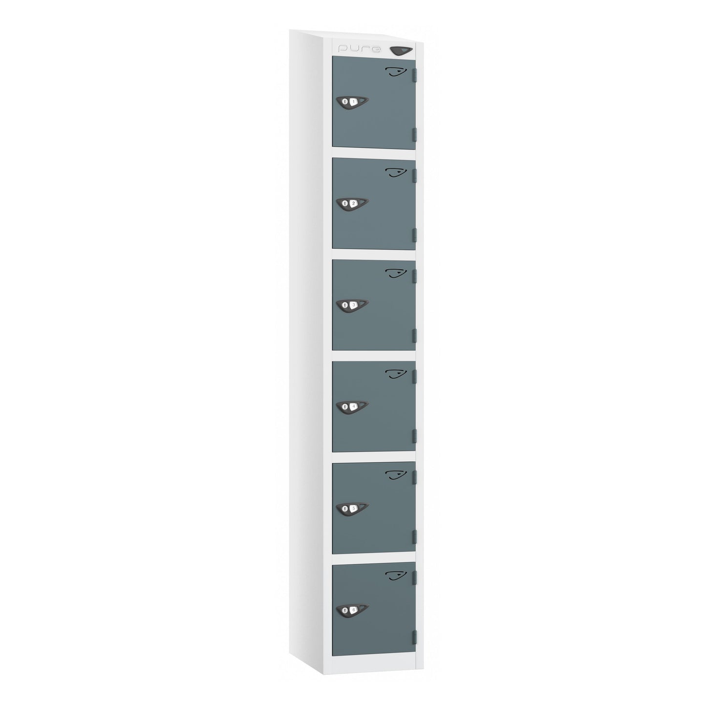 Pure Prime 6 Door Sloping Top Locker H1950/1800xW450xD450mm
