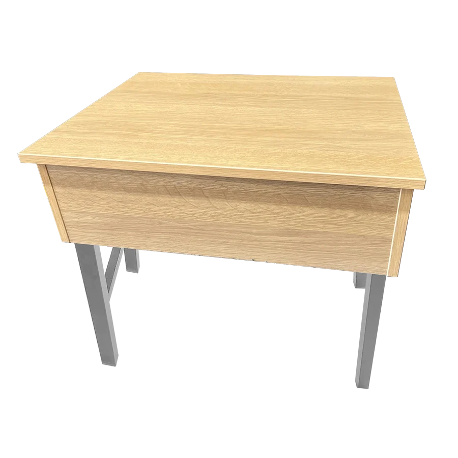 RetroModern Wooden Single School Desk