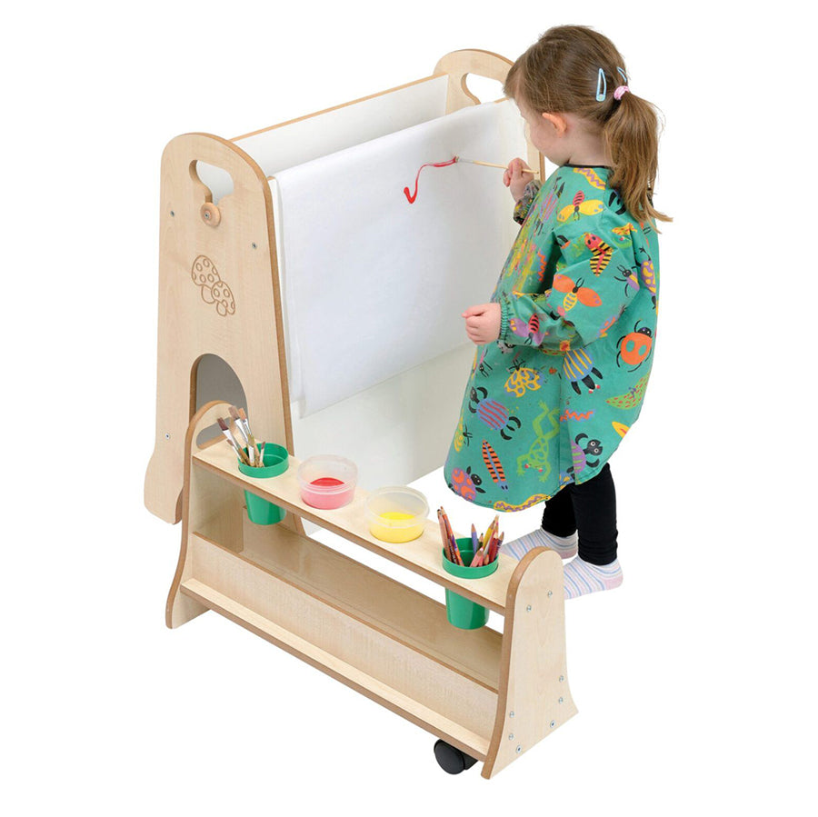 Low Easel With Storage Trolley