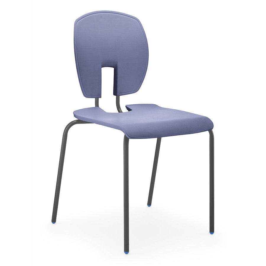 SE Curve Chair Lavender Poly Seat and Dark Grey Steel Frame CS30022