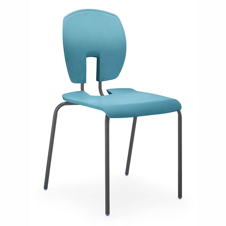 SE Curve Chair Sea Mist Poly Seat and Dark Grey Steel Frame CS30022
