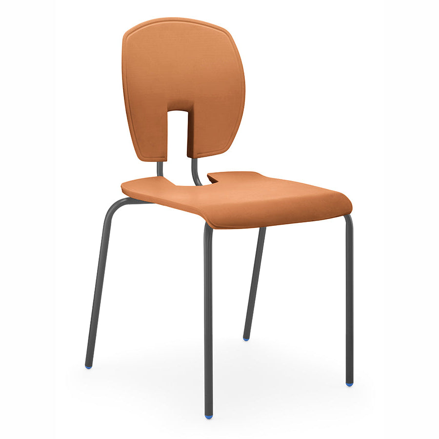 SE Curve Chair Terracotta Poly Seat and Dark Grey Steel Frame CS30022