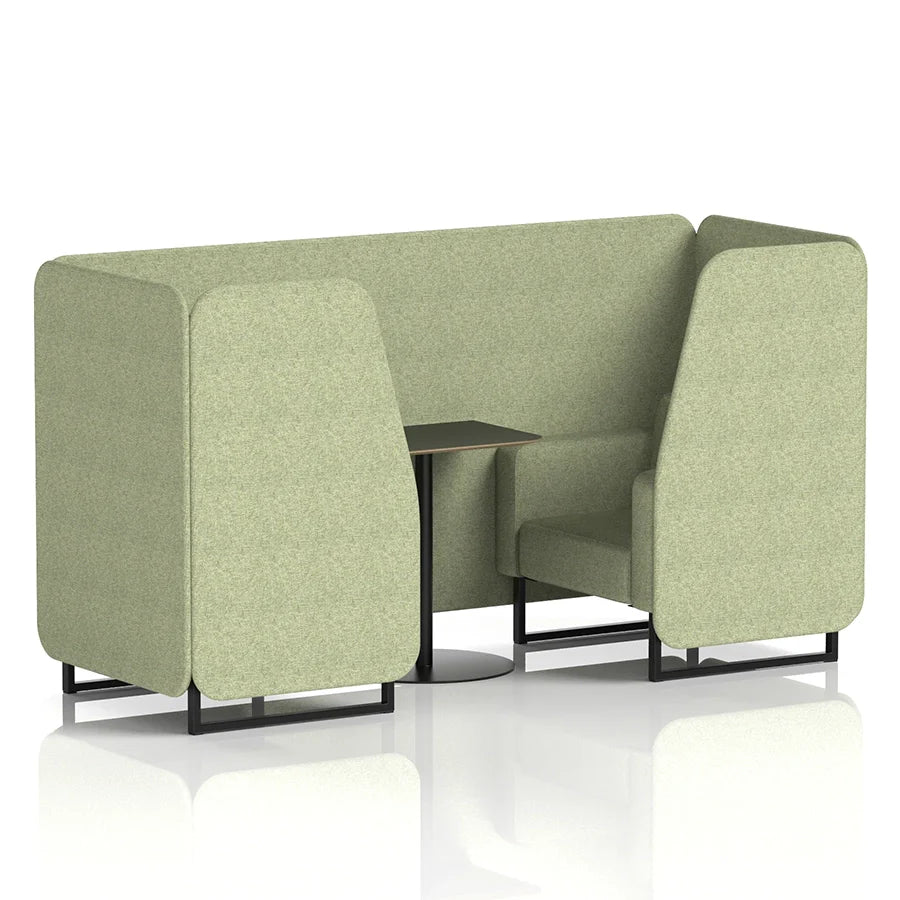 Brixworth Booth in Single Tone - 2 Seater with Black Table