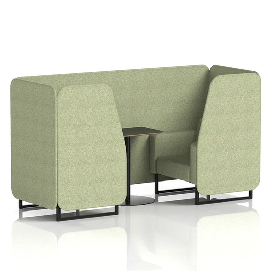Brixworth Booth in Single Tone - 2 Seater with Black Table