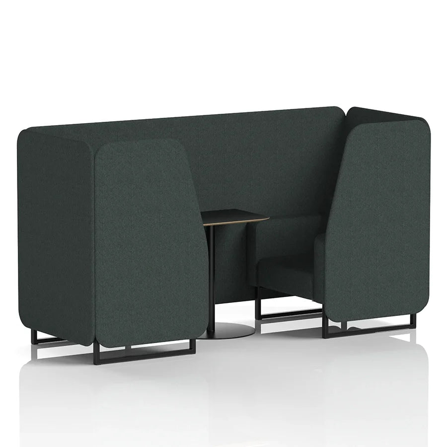 Brixworth Booth in Single Tone - 2 Seater with Black Table