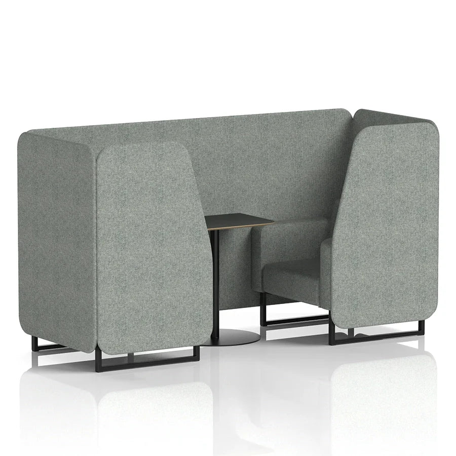 Brixworth Booth in Single Tone - 2 Seater with Black Table