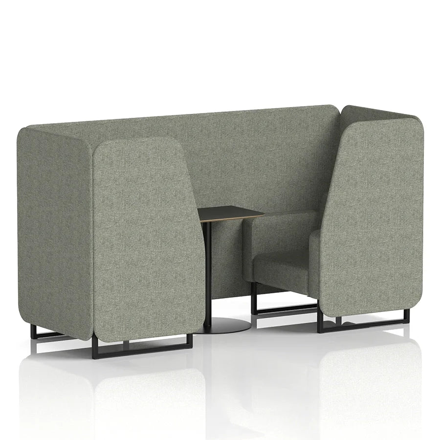 Brixworth Booth in Single Tone - 2 Seater with Black Table