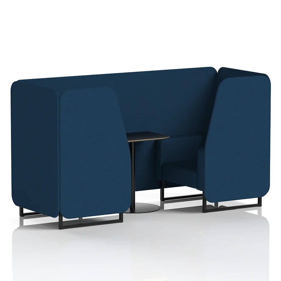 Brixworth Booth in Single Tone - 2 Seater with Black Table