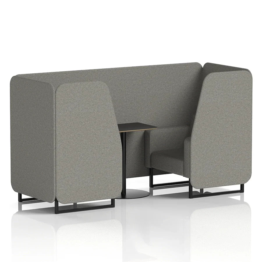 Brixworth Booth in Single Tone - 2 Seater with Black Table