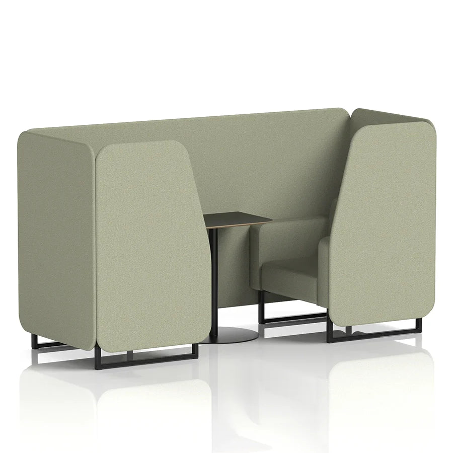 Brixworth Booth in Single Tone - 2 Seater with Black Table