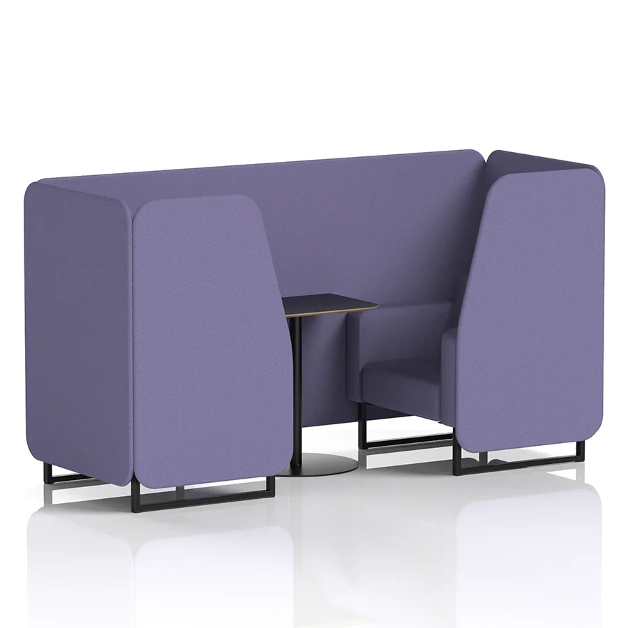 Brixworth Booth in Single Tone - 2 Seater with Black Table