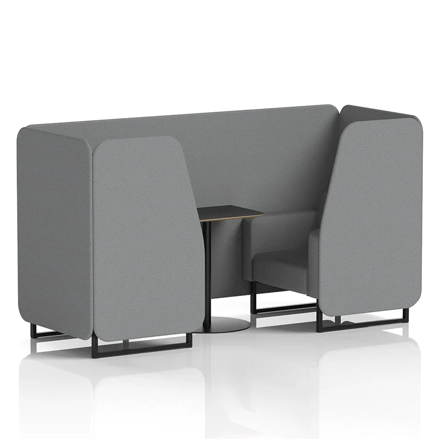 Brixworth Booth in Single Tone - 2 Seater with Black Table