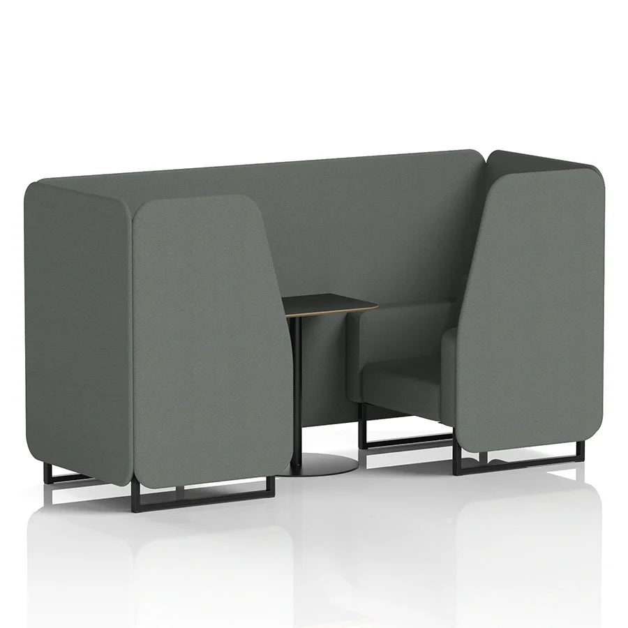 Brixworth Booth in Single Tone - 2 Seater with Black Table