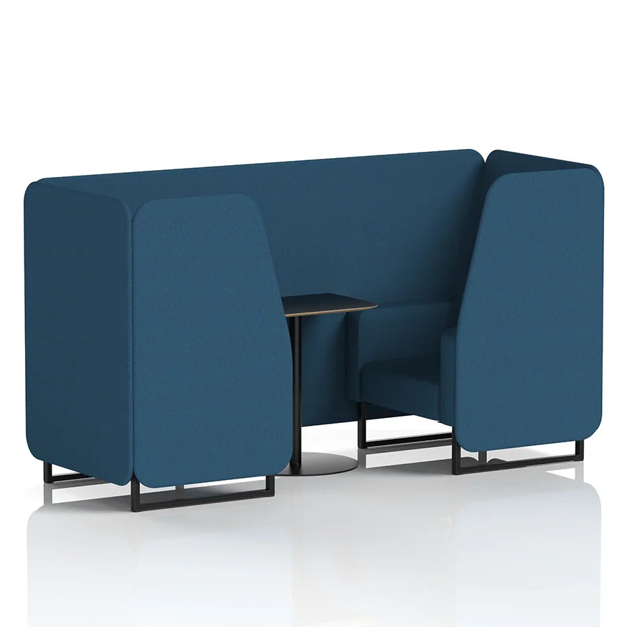 Brixworth Booth in Single Tone - 2 Seater with Black Table
