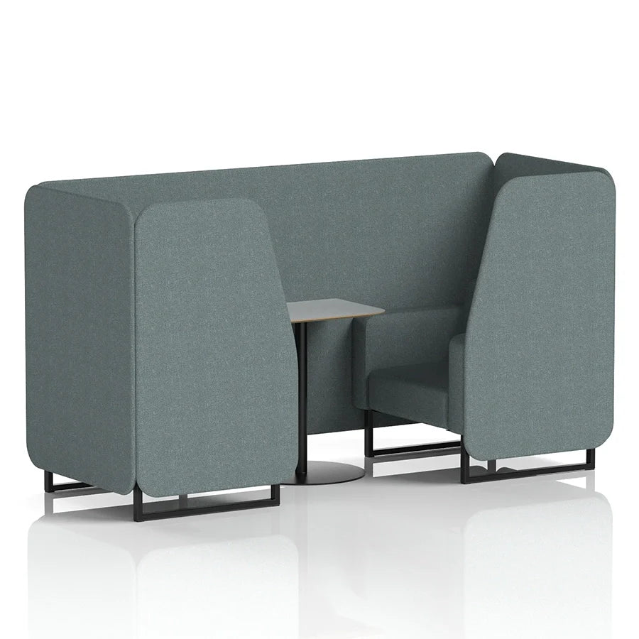 Brixworth Booth in Single Tone - 2 Seater with Grey Table