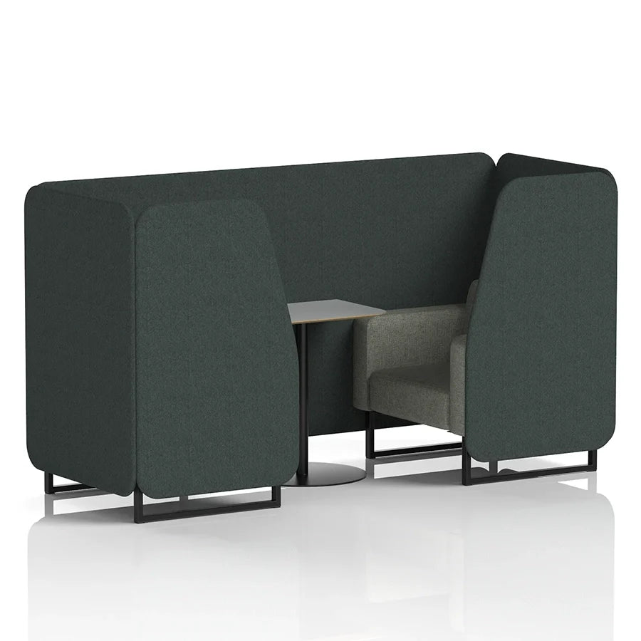 Brixworth Booth in Two Tone - 2 Seater with Grey Table