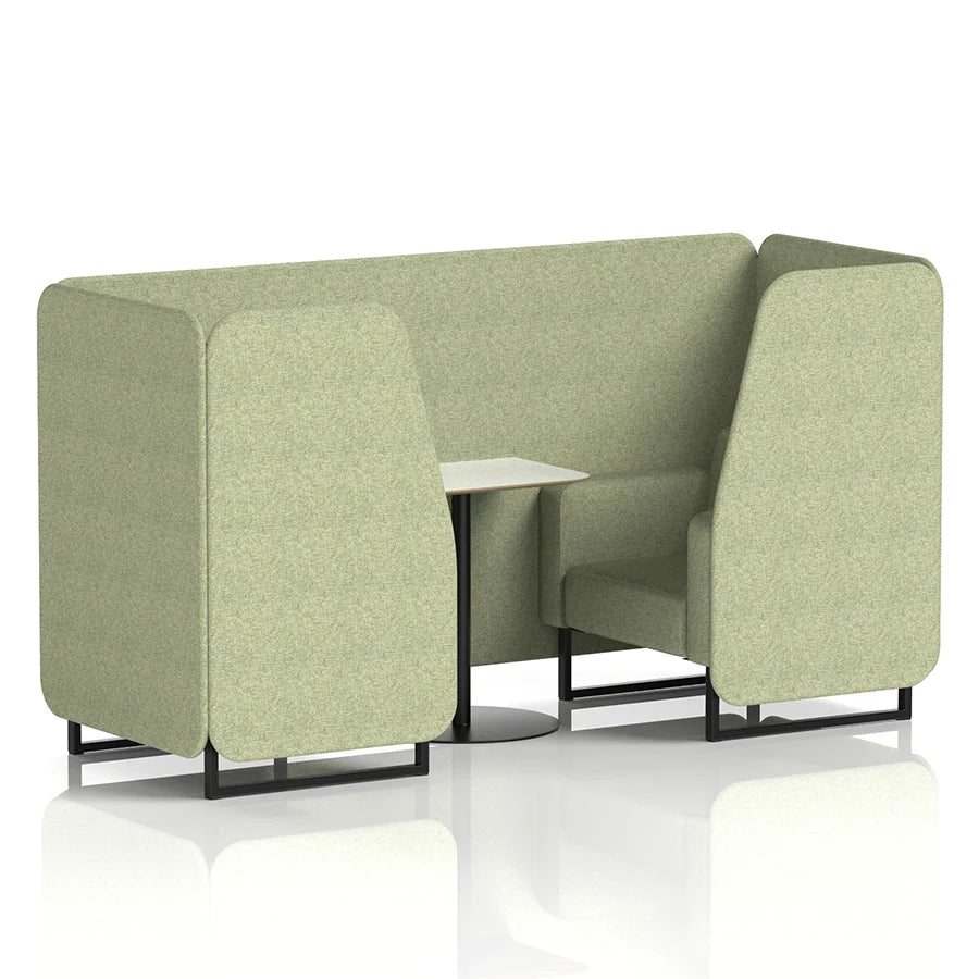Brixworth Booth in Single Tone - 2 Seater with White Table