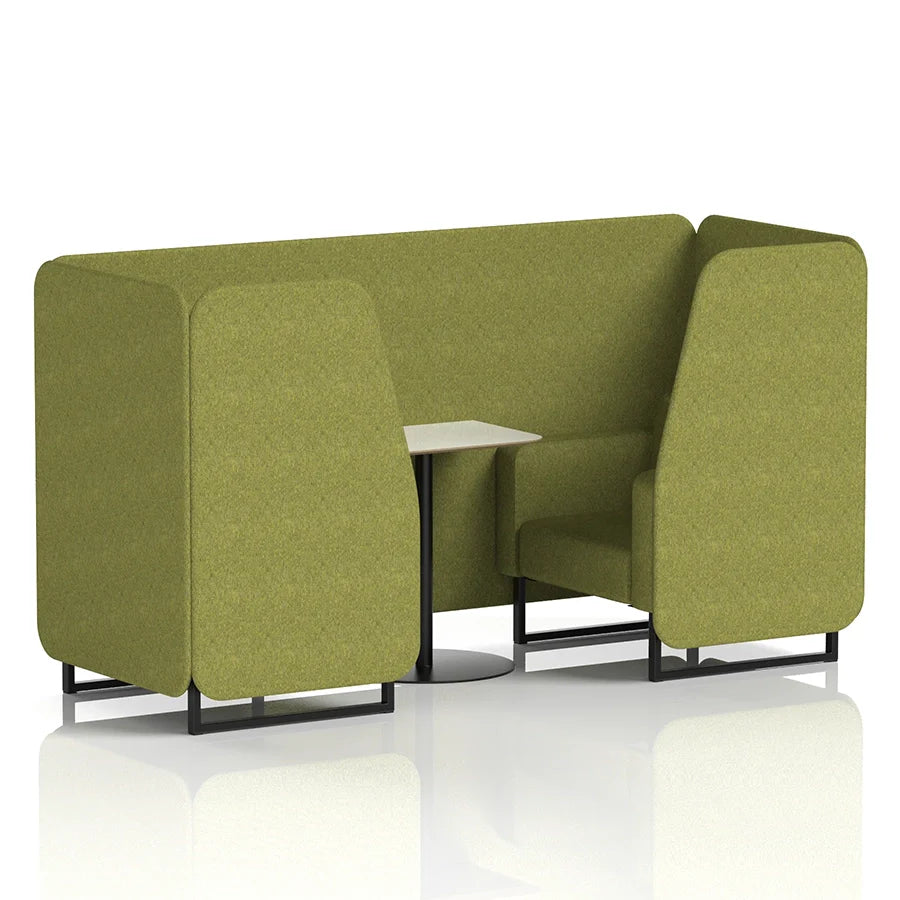 Brixworth Booth in Single Tone - 2 Seater with White Table