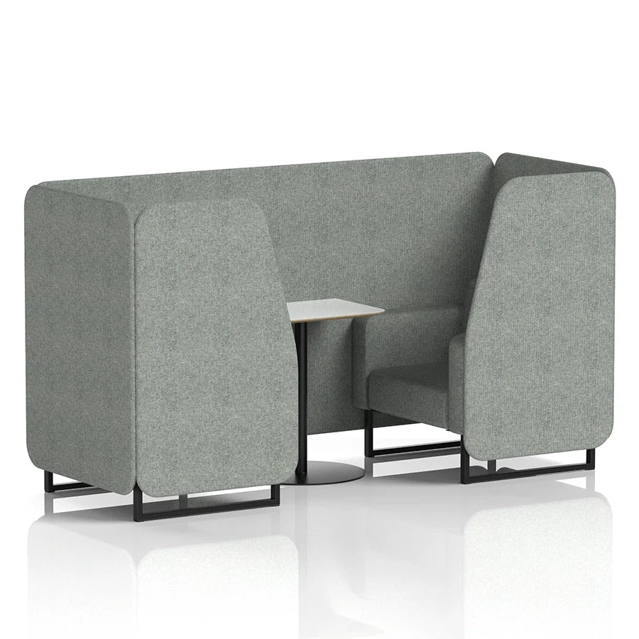 Brixworth Booth in Single Tone - 2 Seater with White Table