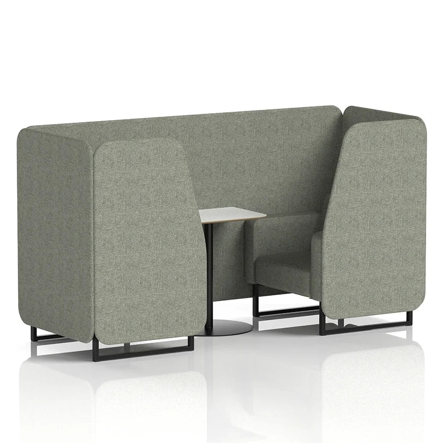 Brixworth Booth in Single Tone - 2 Seater with White Table