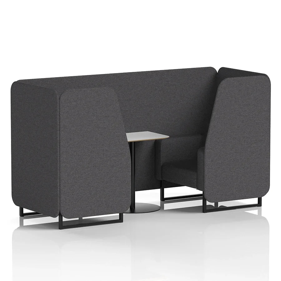Brixworth Booth in Single Tone - 2 Seater with White Table