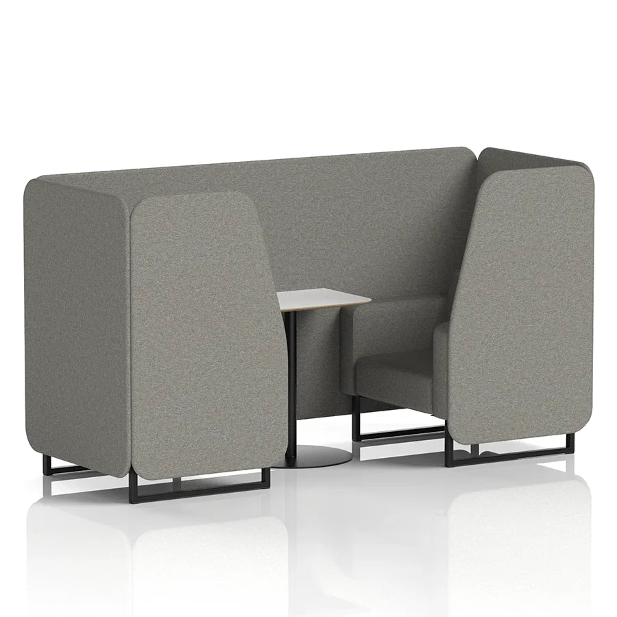 Brixworth Booth in Single Tone - 2 Seater with White Table