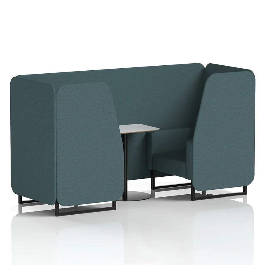 Brixworth Booth in Single Tone - 2 Seater with White Table