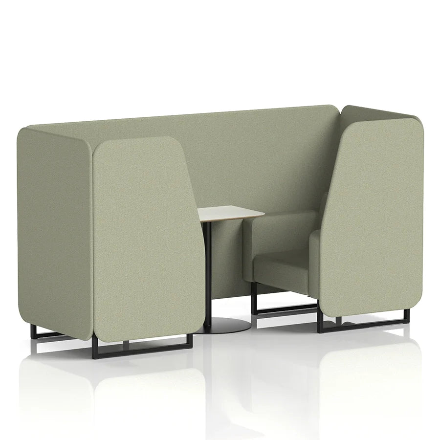 Brixworth Booth in Single Tone - 2 Seater with White Table