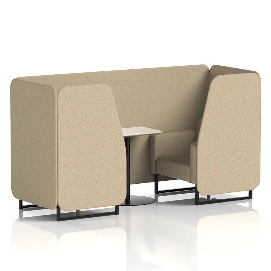 Brixworth Booth in Single Tone - 2 Seater with White Table
