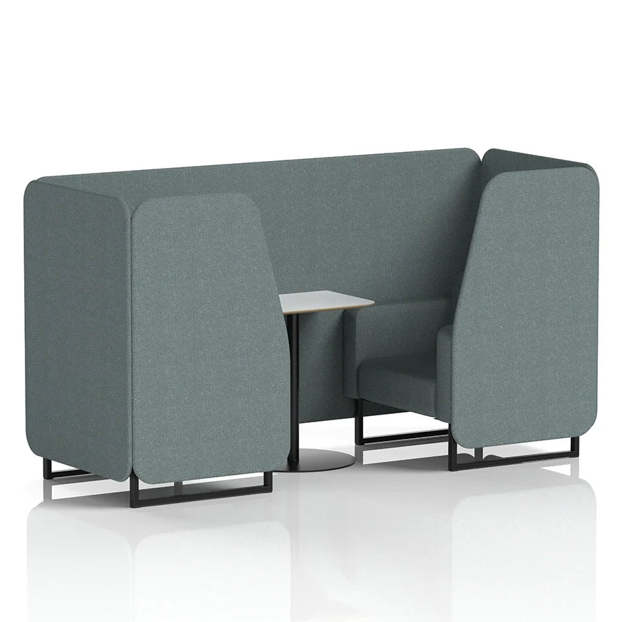 Brixworth Booth in Single Tone - 2 Seater with White Table