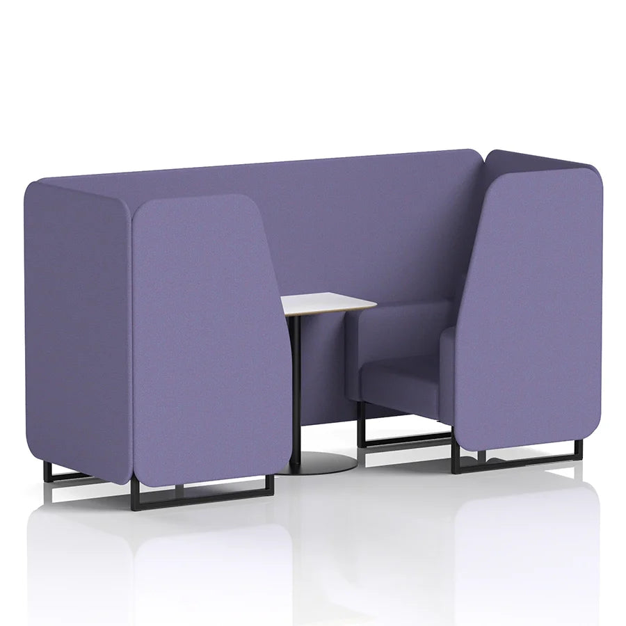Brixworth Booth in Single Tone - 2 Seater with White Table