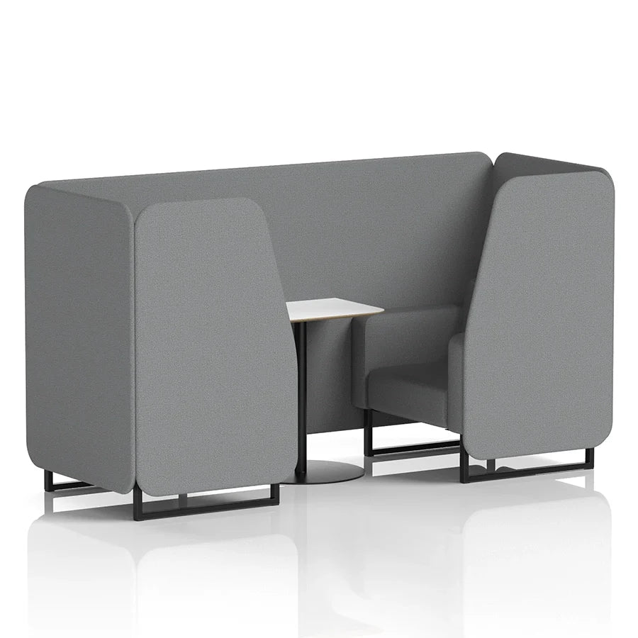 Brixworth Booth in Single Tone - 2 Seater with White Table