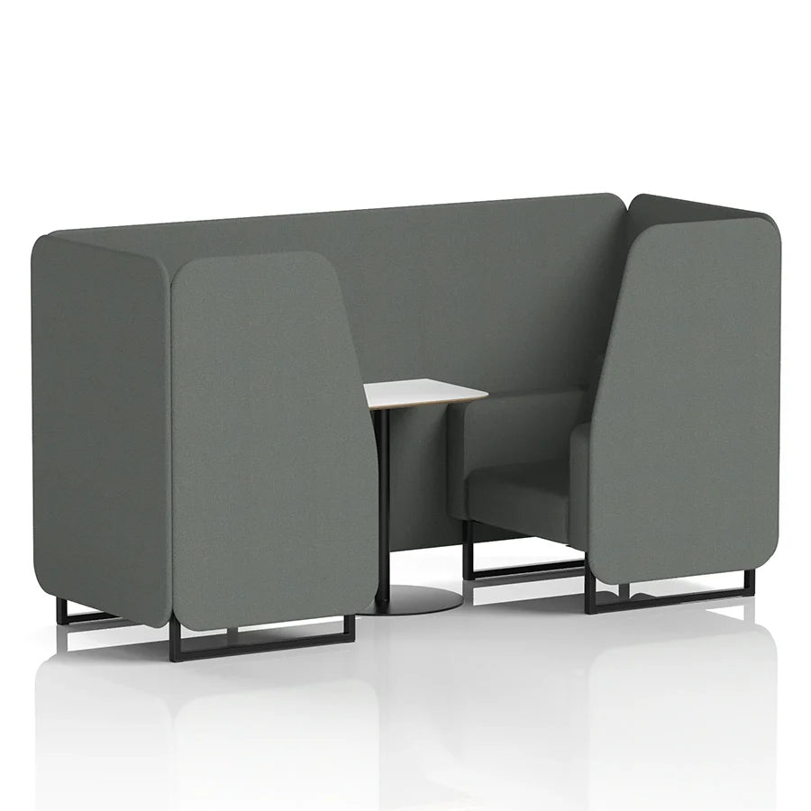 Brixworth Booth in Single Tone - 2 Seater with White Table