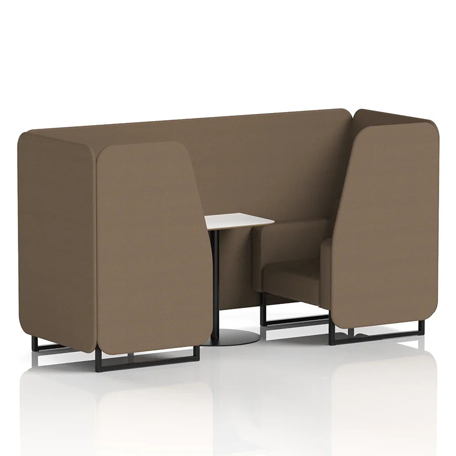 Brixworth Booth in Single Tone - 2 Seater with White Table