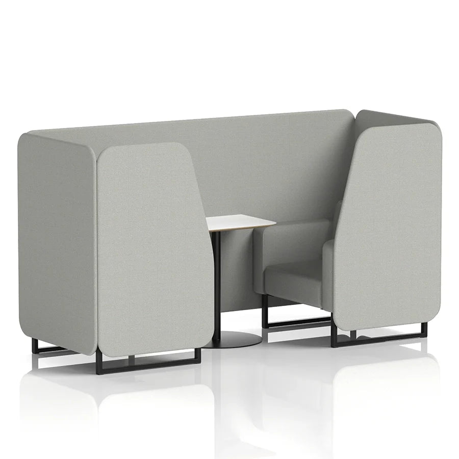 Brixworth Booth in Single Tone - 2 Seater with White Table