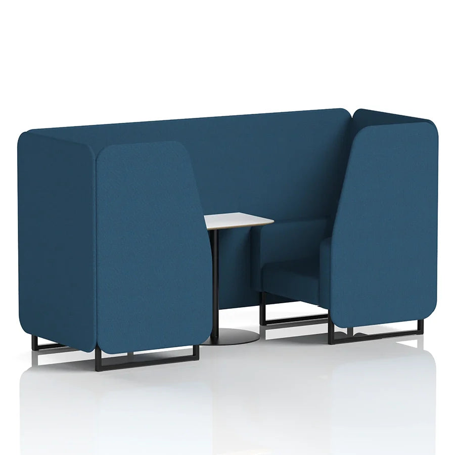 Brixworth Booth in Single Tone - 2 Seater with White Table
