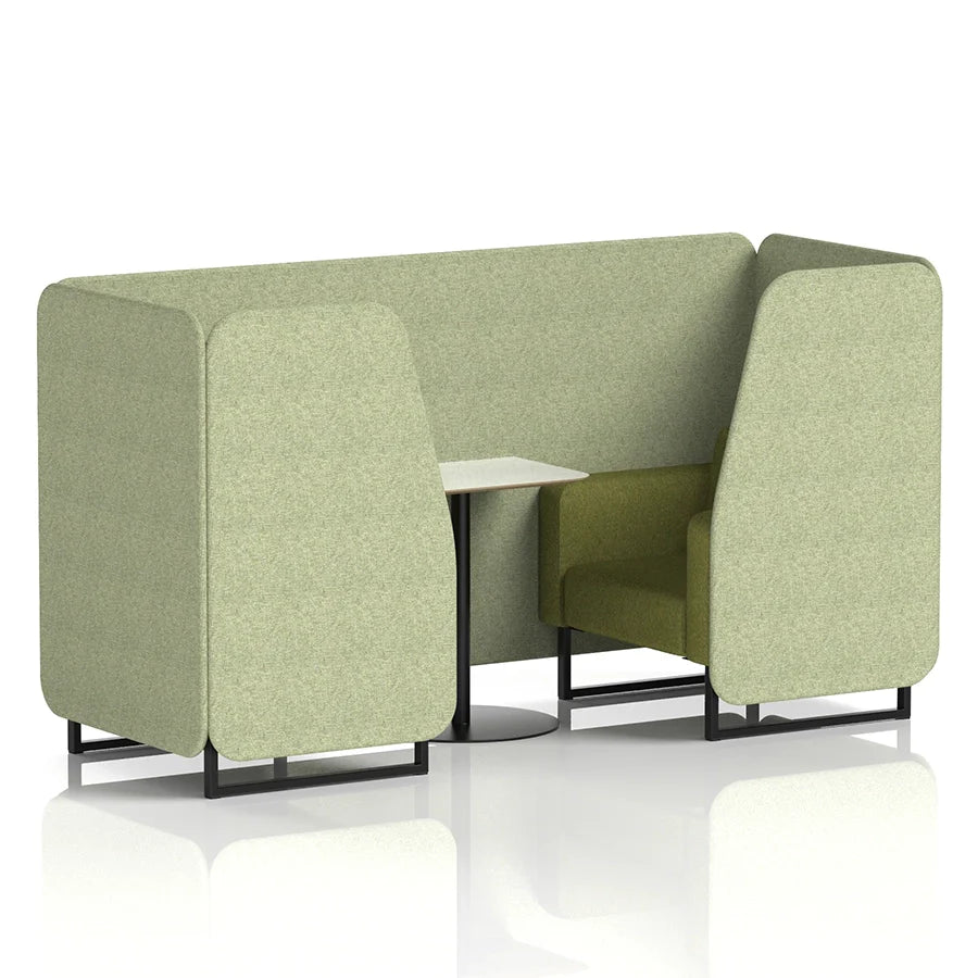 Brixworth Booth in Two Tone - 2 Seater with White Table