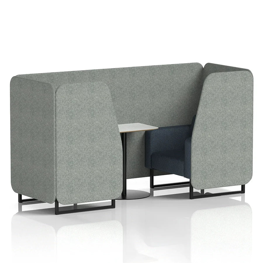 Brixworth Booth in Two Tone - 2 Seater with White Table
